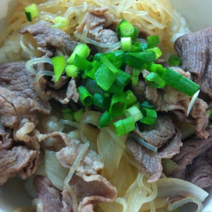 麺つゆで☆牛丼